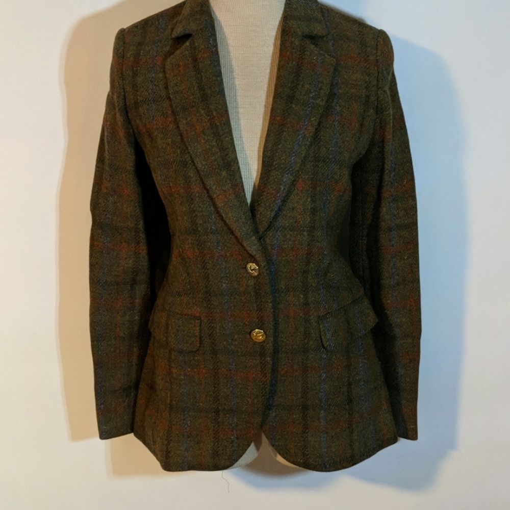 NWT Boast Wool Brown Harris Tweed Jacket Size XS